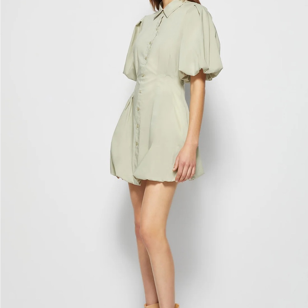 Jonathan Simkhai Cleo Bubble Olive dress